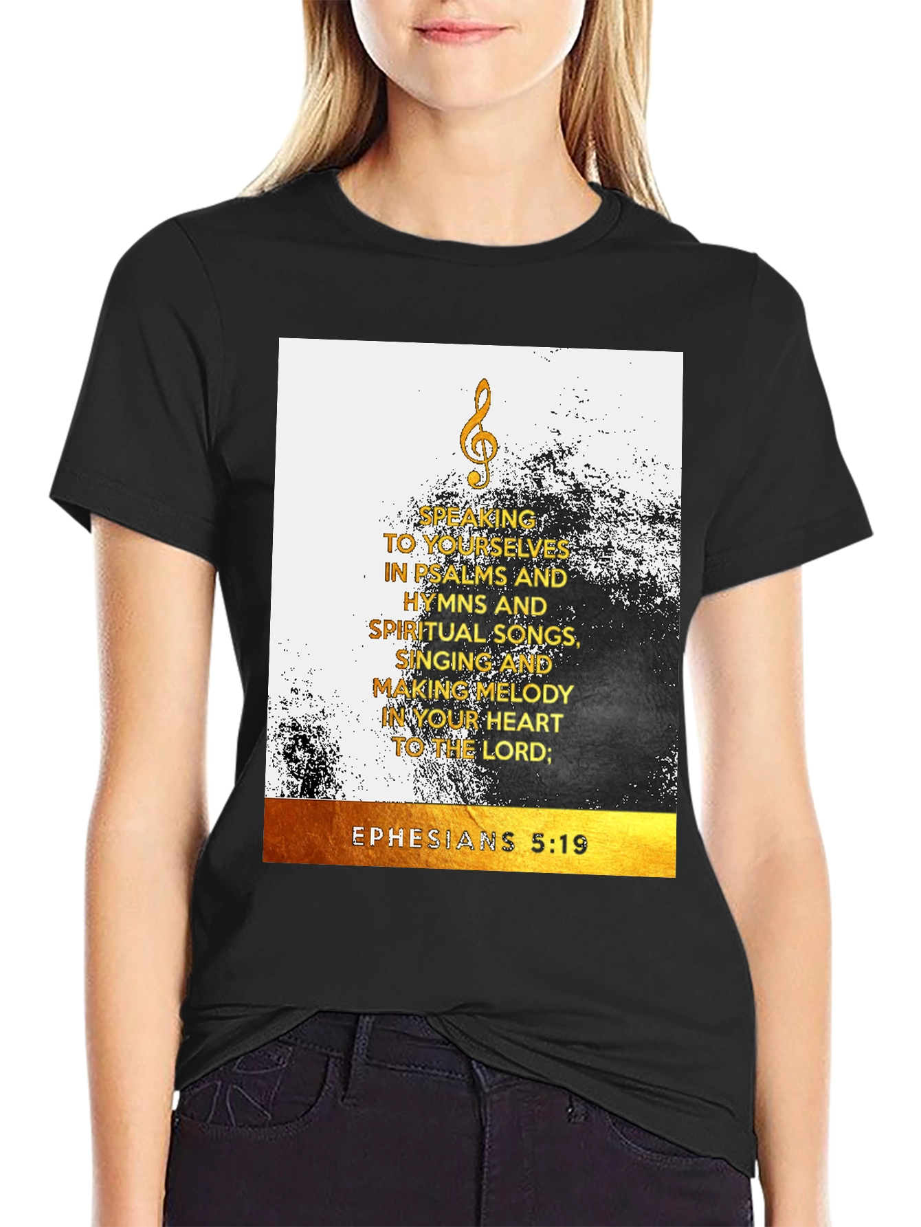 Ephesians 5:19 Graphic T-Shirt - Psalms Hymns & Spiritual Songs