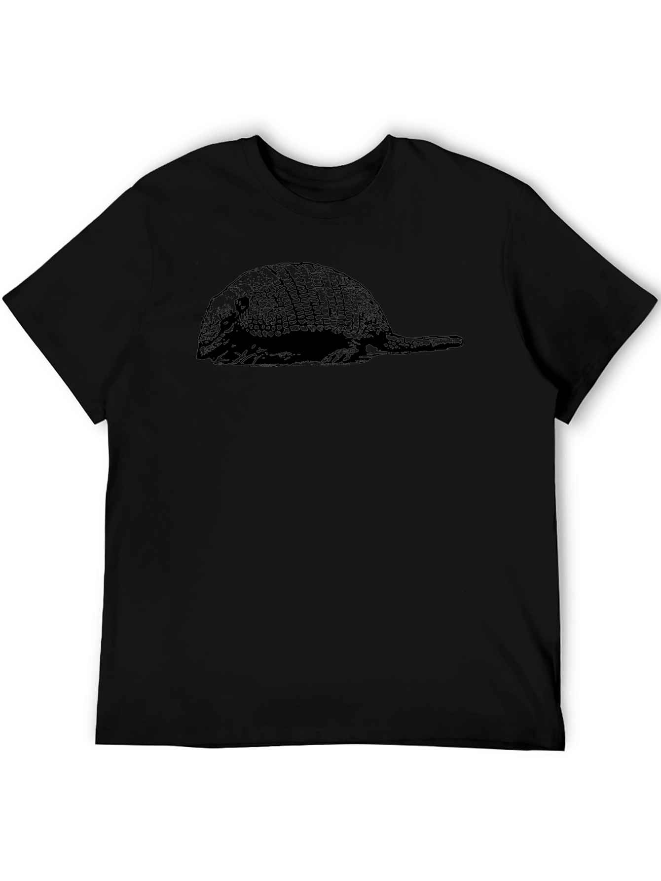 Armadillo Graphic Tee - Black Crew Neck T-Shirt