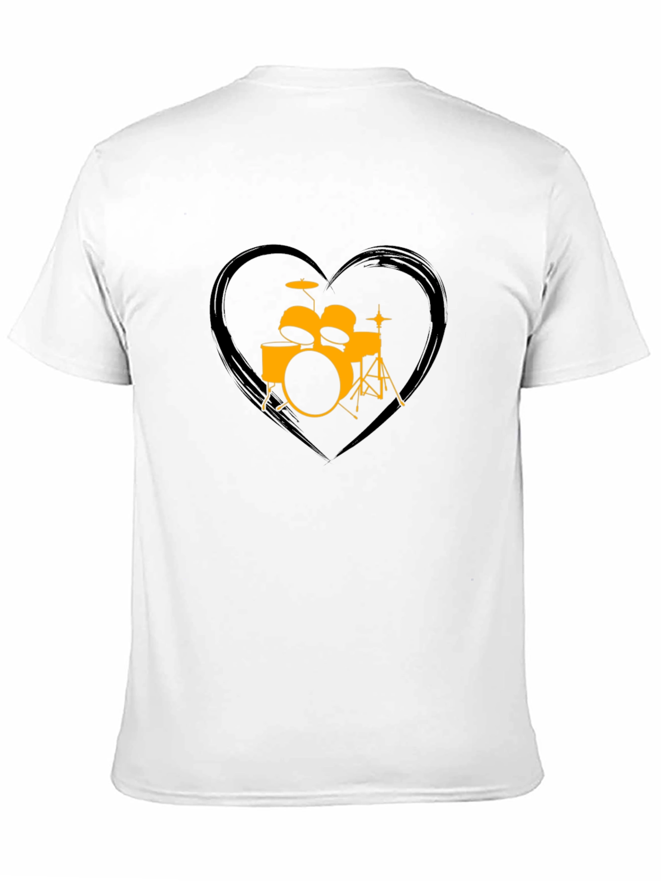 Drum Set Heart Graphic T-Shirt - Music Lover Tee
