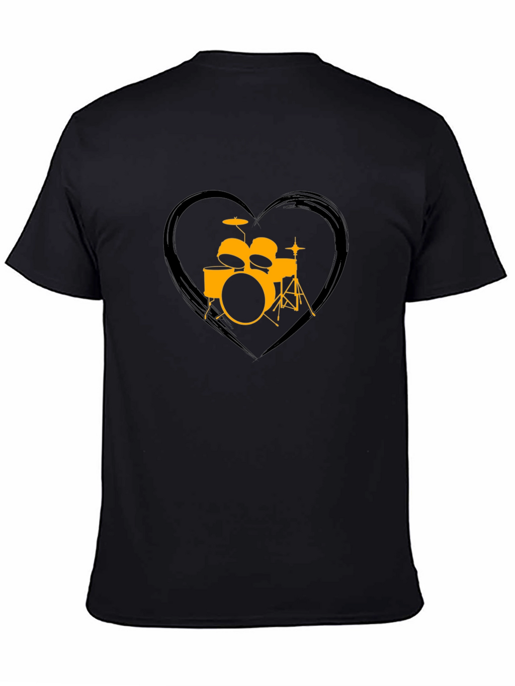 Drum Set Heart Graphic T-Shirt - Music Lover Tee
