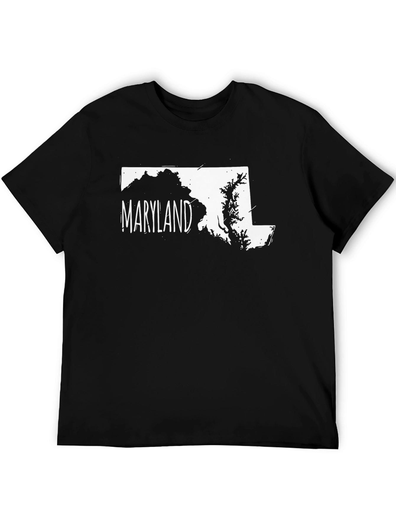 Maryland State Map Graphic Print T-Shirt