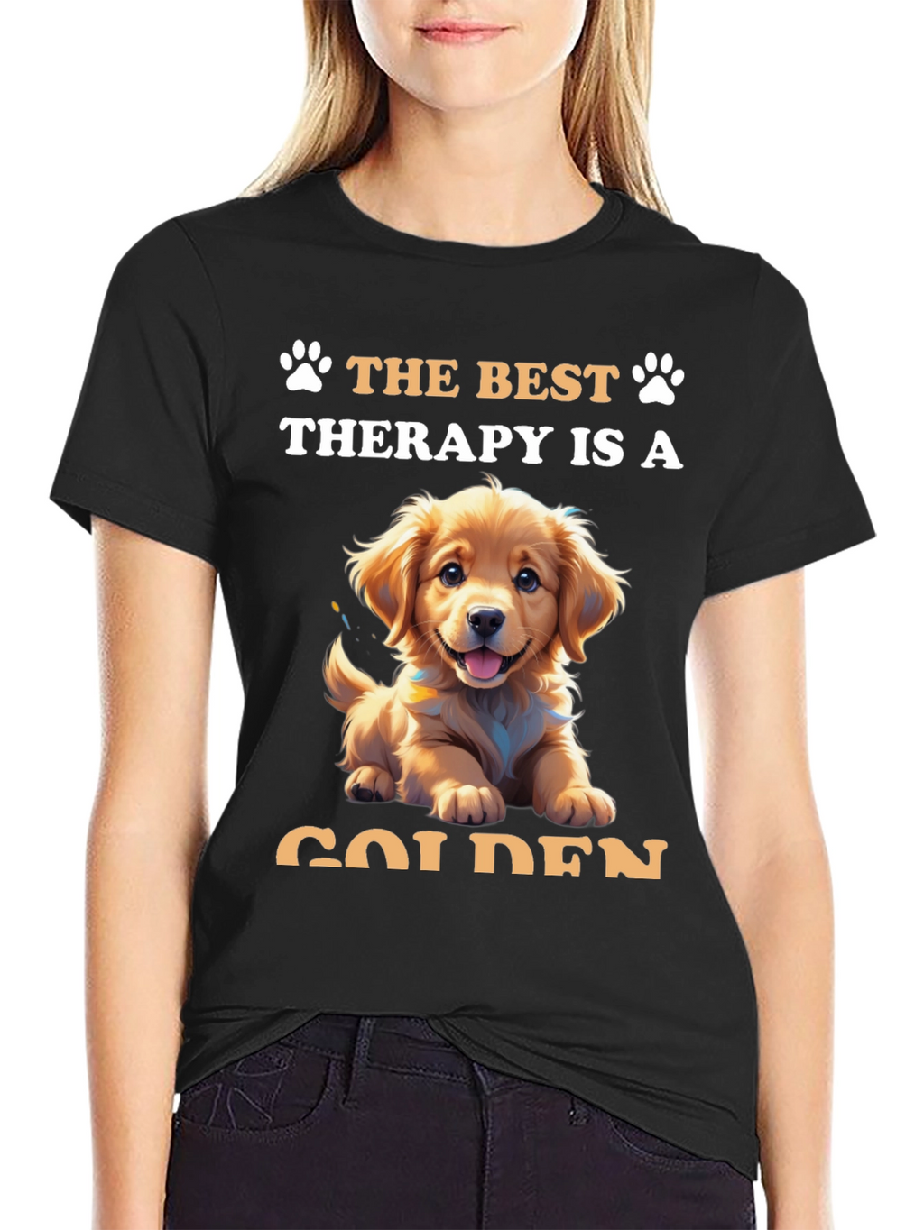 Golden Therapy Tee: Paw-some Comfort