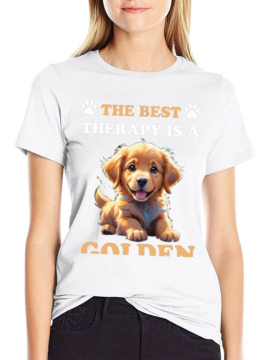 Golden Therapy Tee: Paw-some Comfort