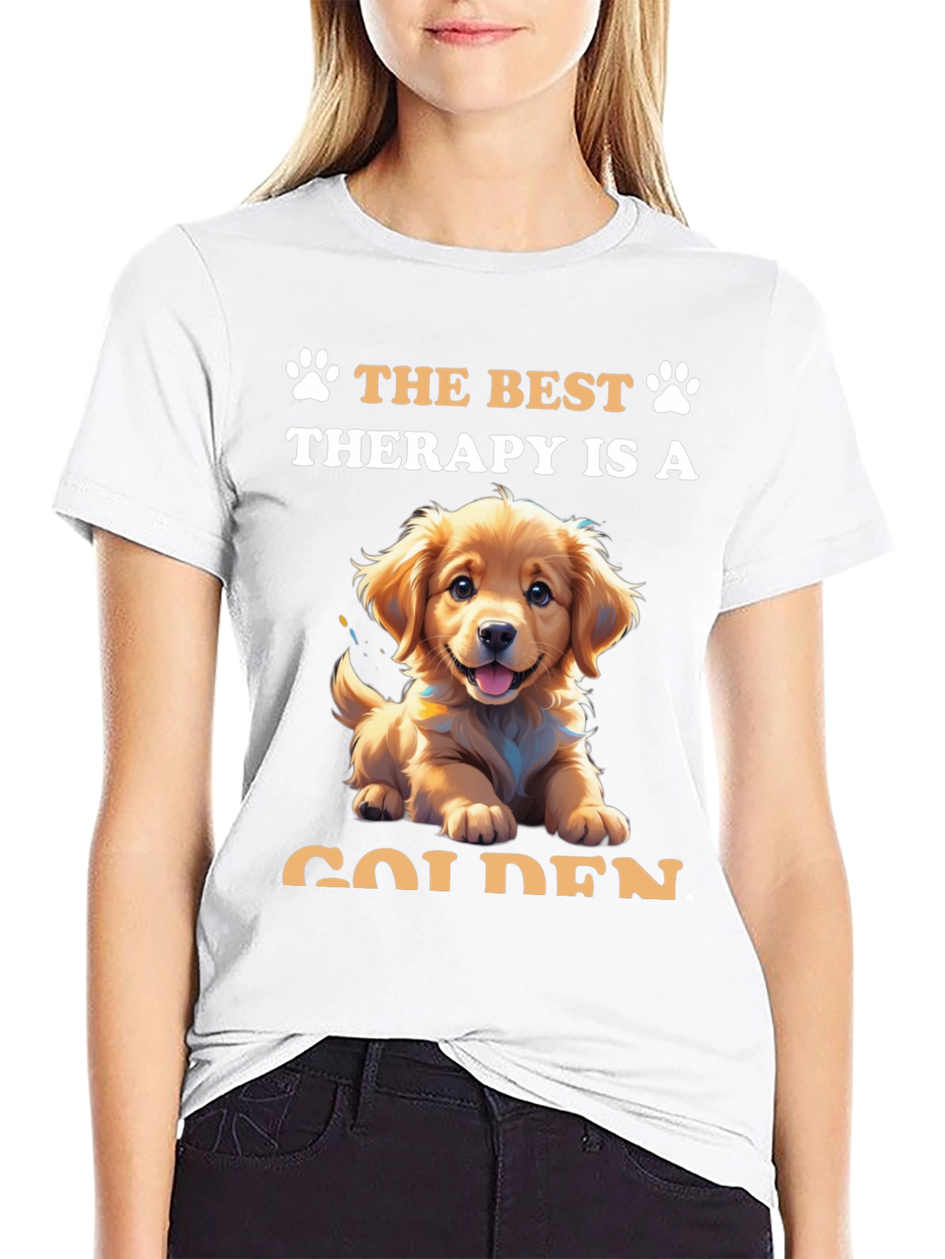 Golden Therapy Tee: Paw-some Comfort