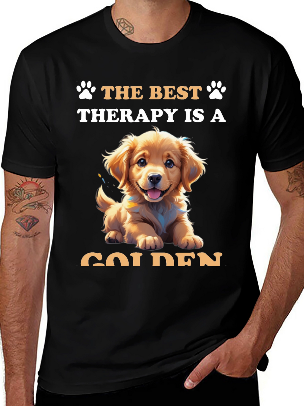 Golden Therapy Tee: Paw-some Comfort