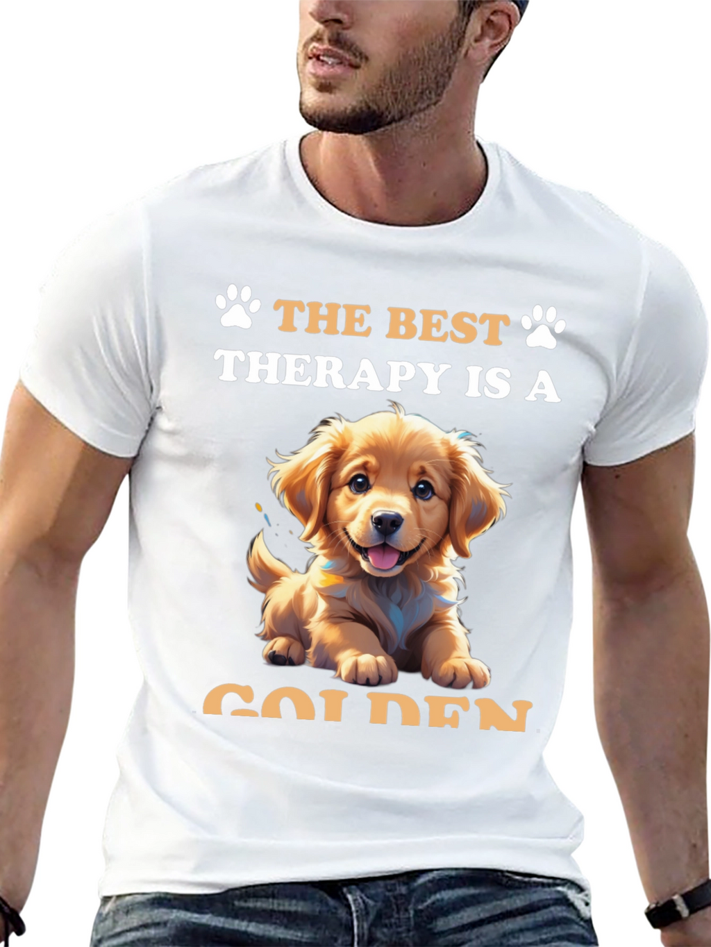 Golden Therapy Tee: Paw-some Comfort