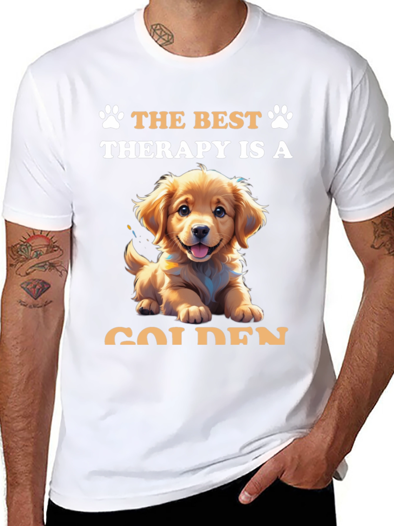 Golden Therapy Tee: Paw-some Comfort