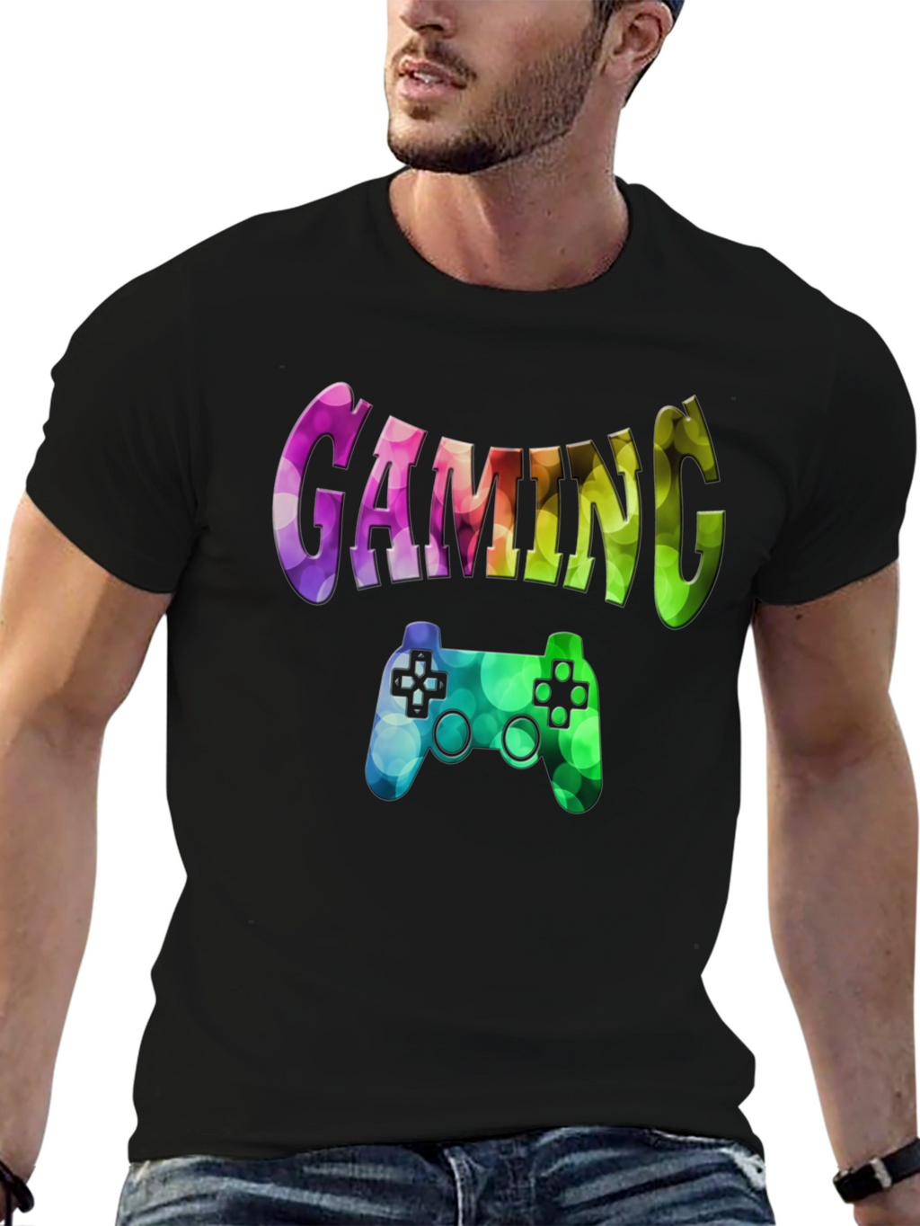 Gaming Controller Graphic Print T-Shirt