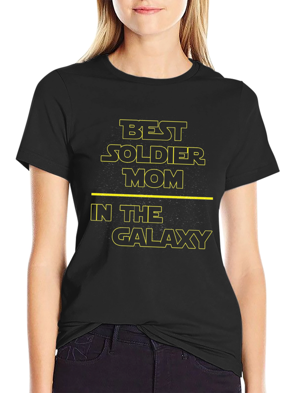 Best Soldier Mom T-Shirt - Galaxy Design
