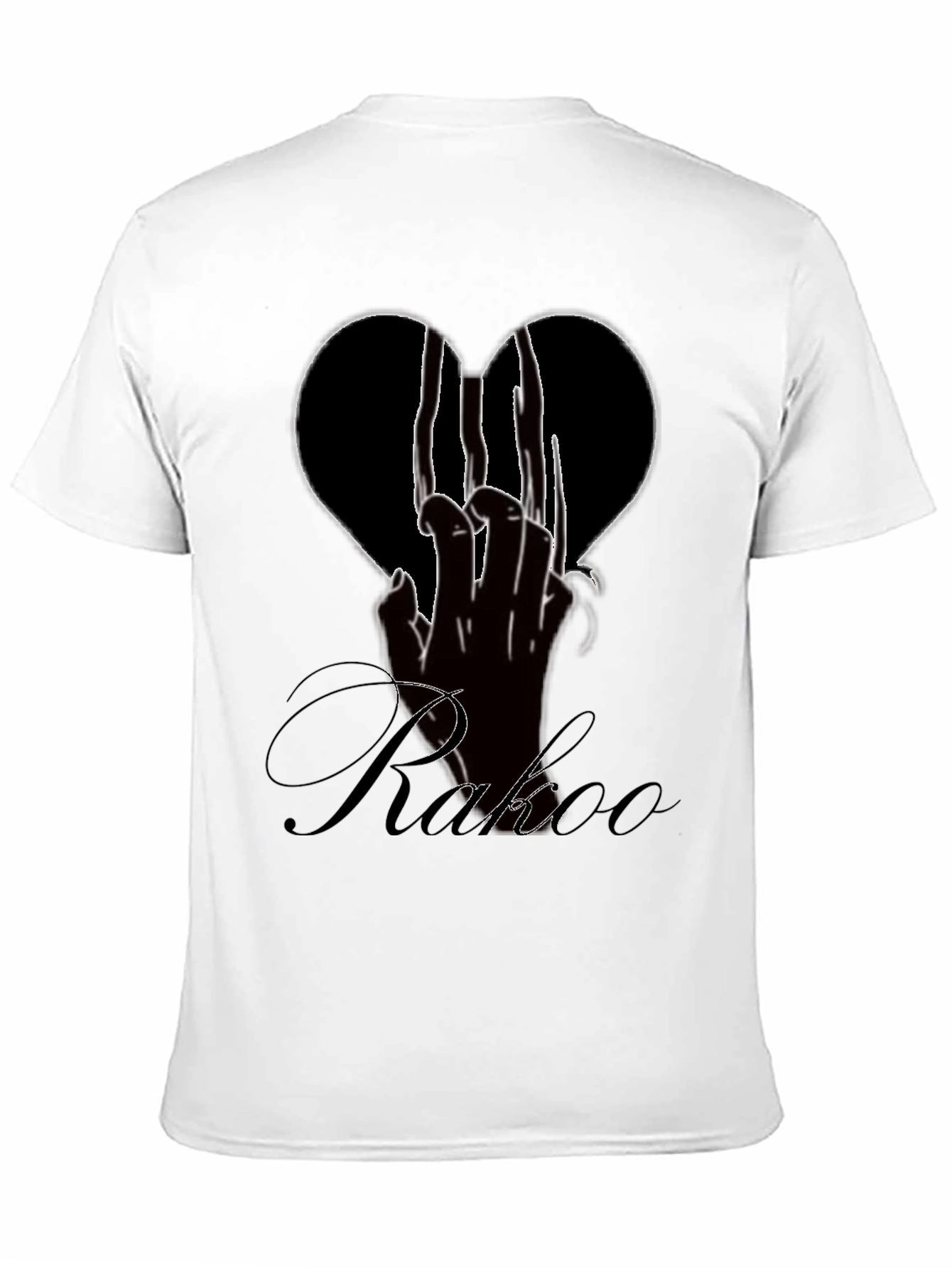 Edgy Black T-Shirt with Broken Heart Graphic