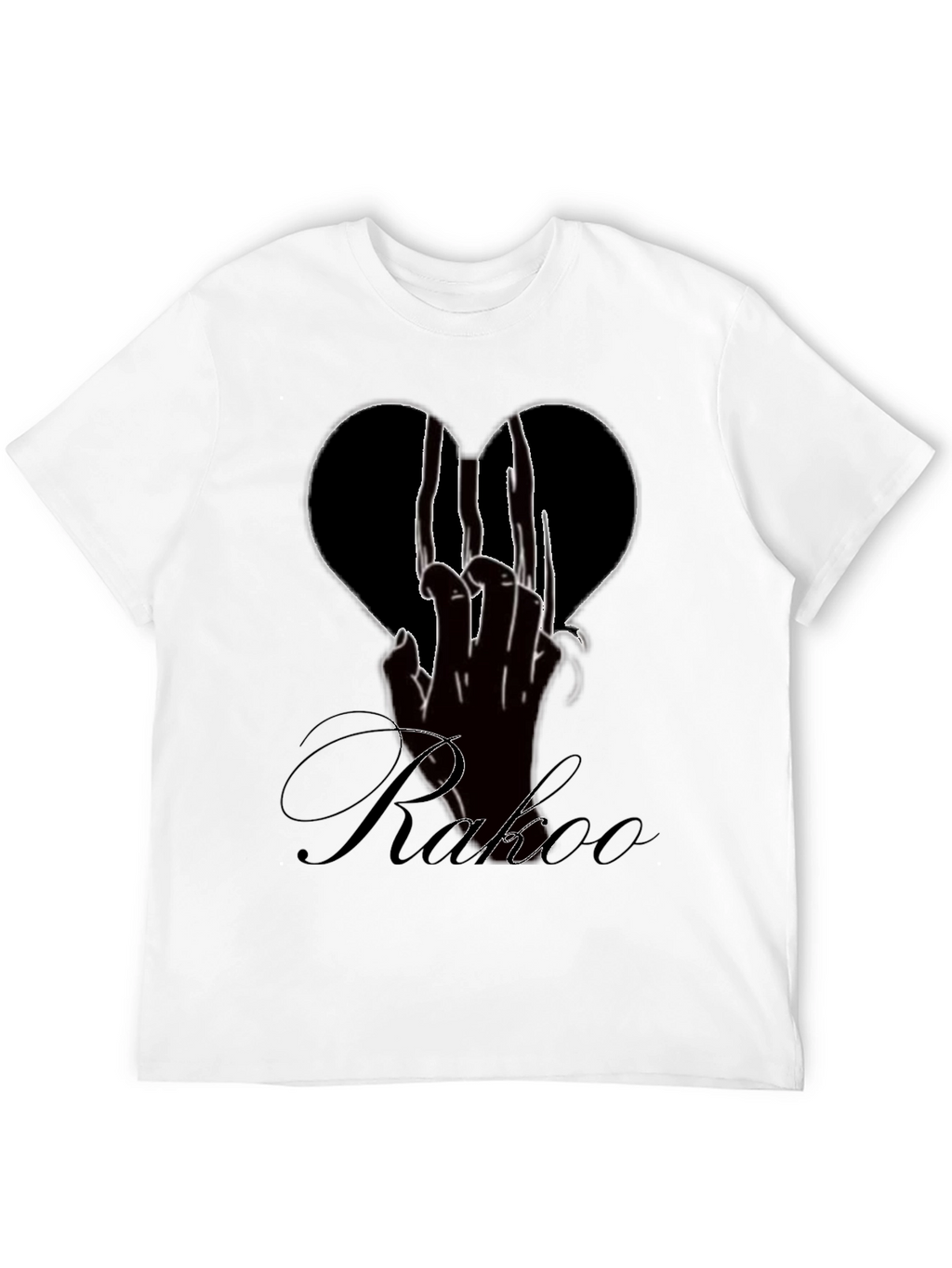 Edgy Black T-Shirt with Broken Heart Graphic
