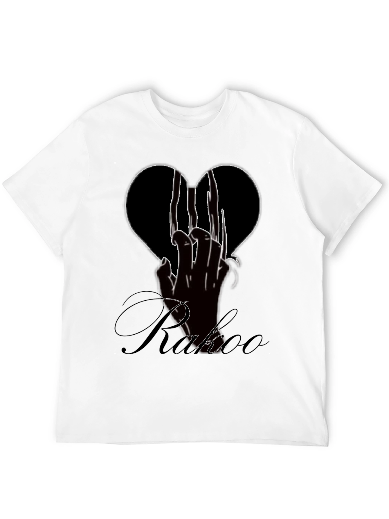Edgy Black T-Shirt with Broken Heart Graphic