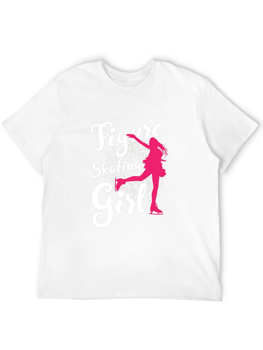 Figure Skating Girl Graphic Tee - Black Cotton T-Shirt