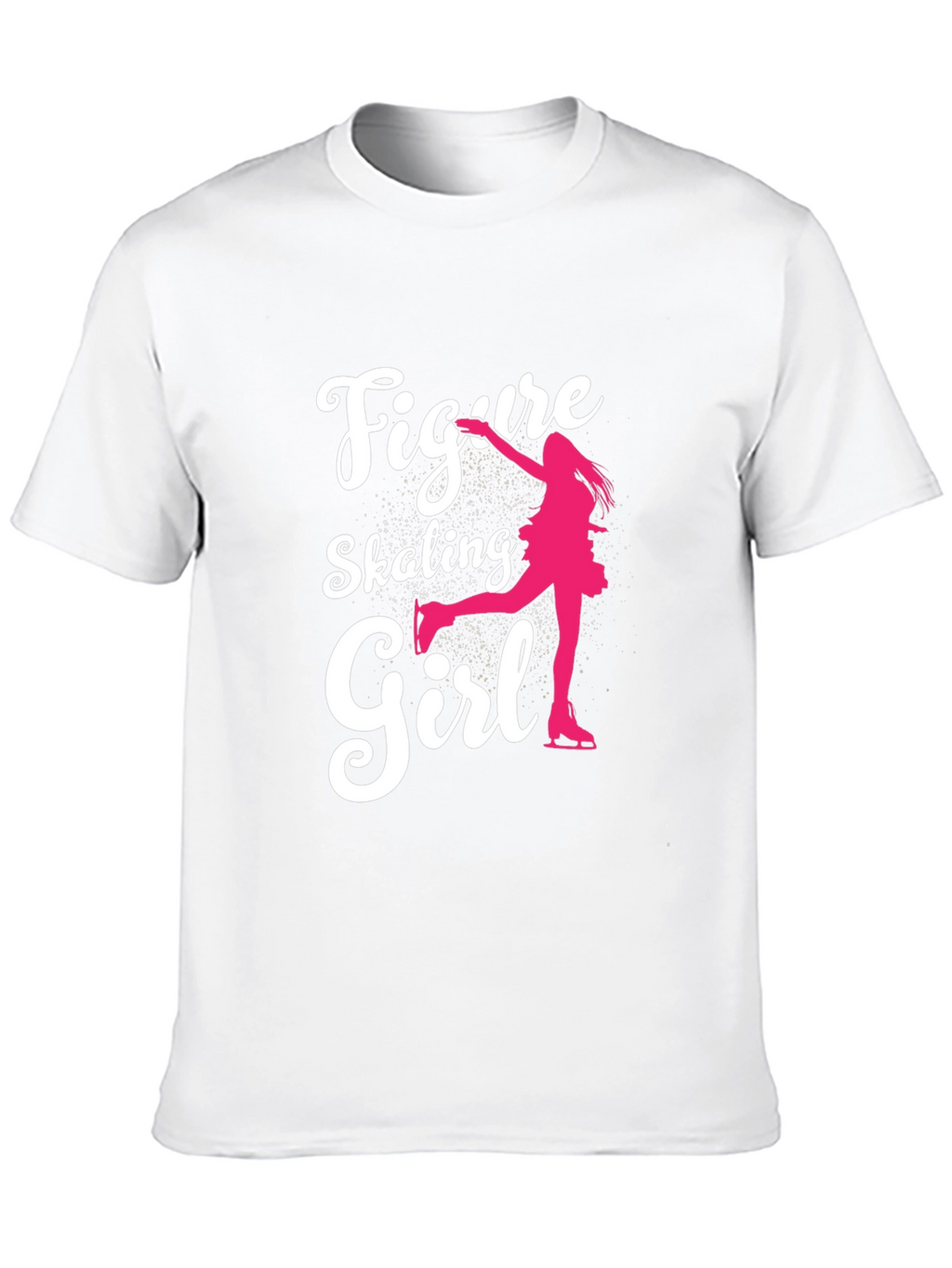 Figure Skating Girl Graphic Tee - Black Cotton T-Shirt