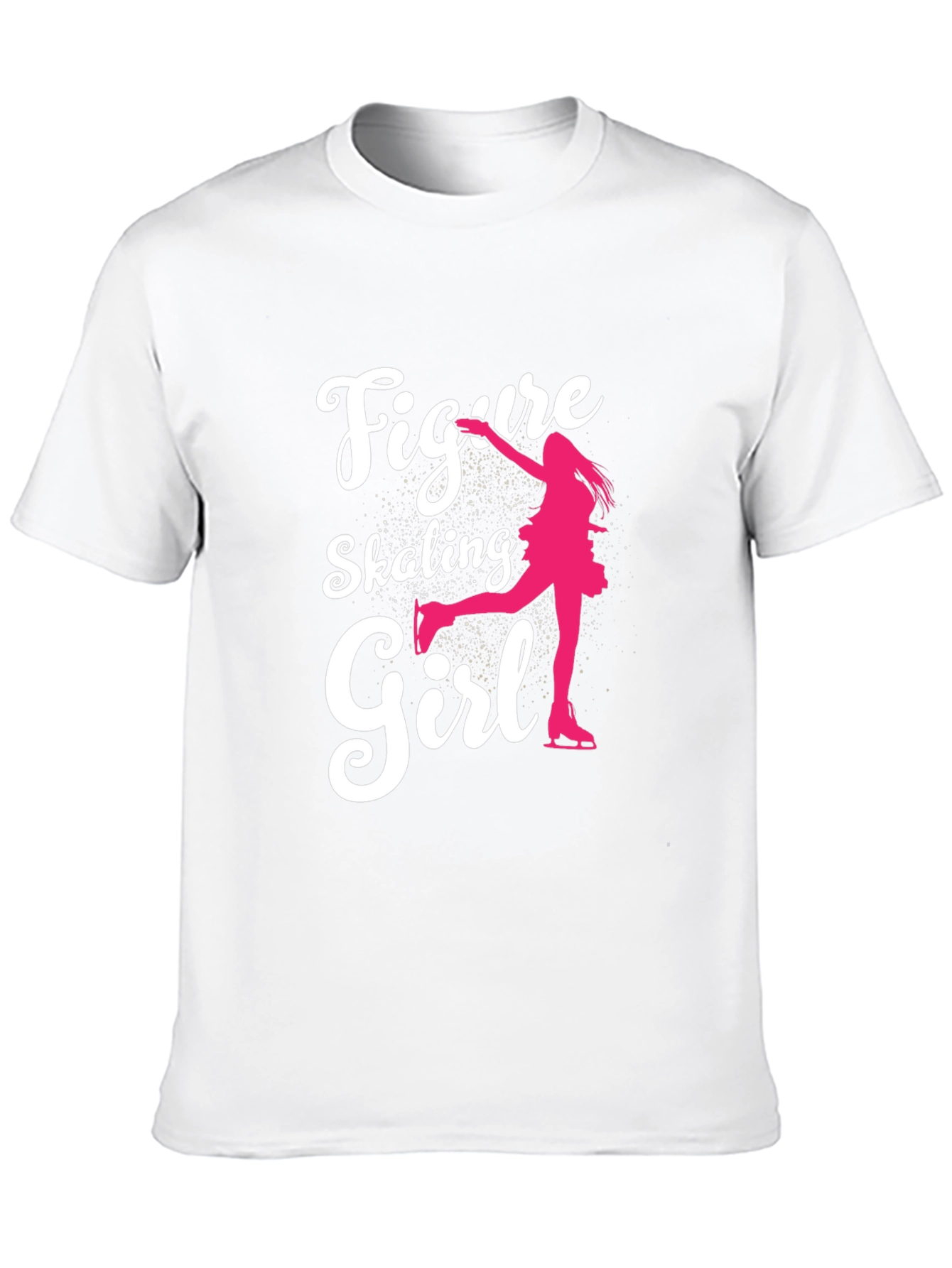 Figure Skating Girl Graphic Tee - Black Cotton T-Shirt