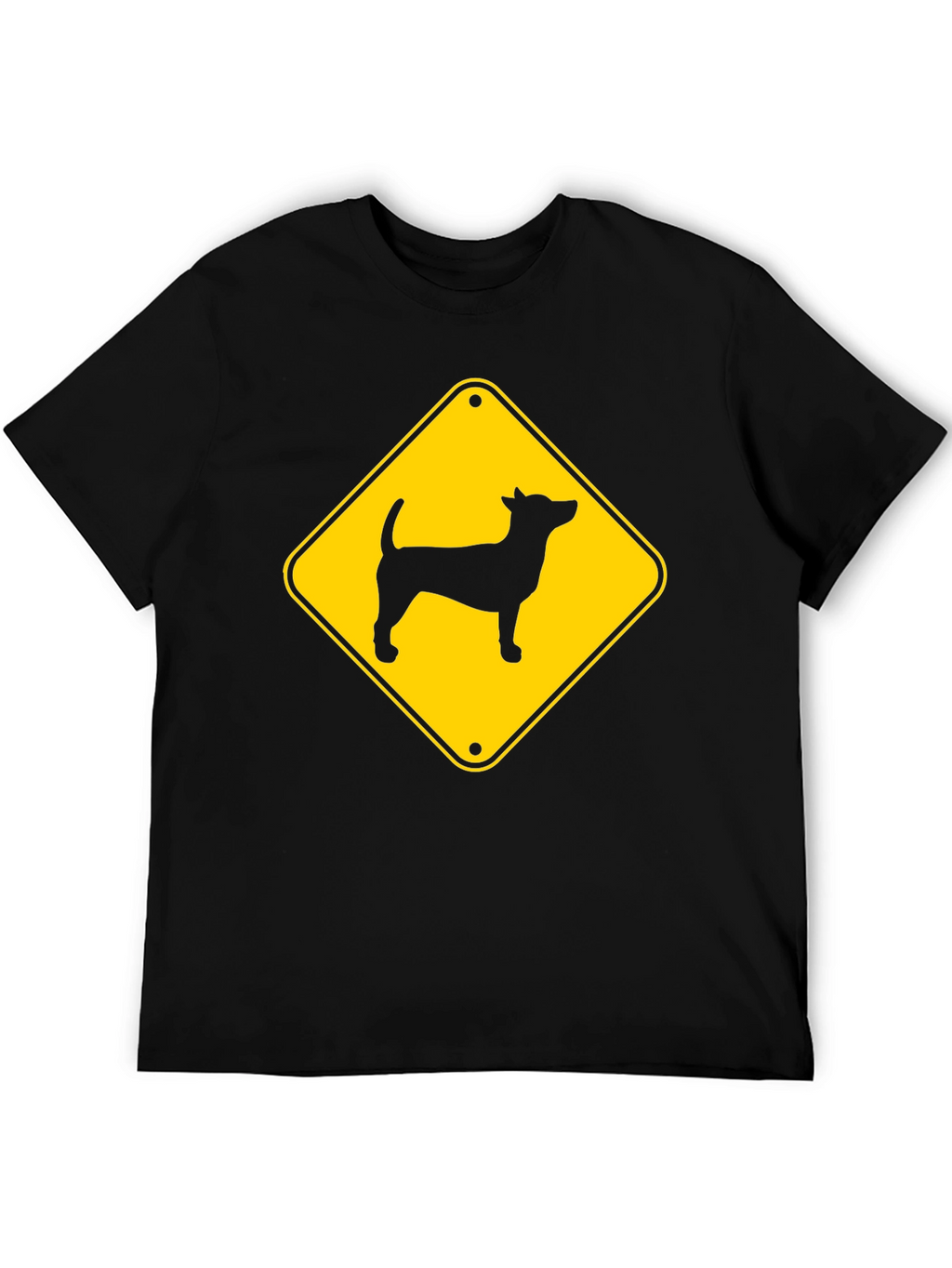 Dog Crossing Black T-Shirt