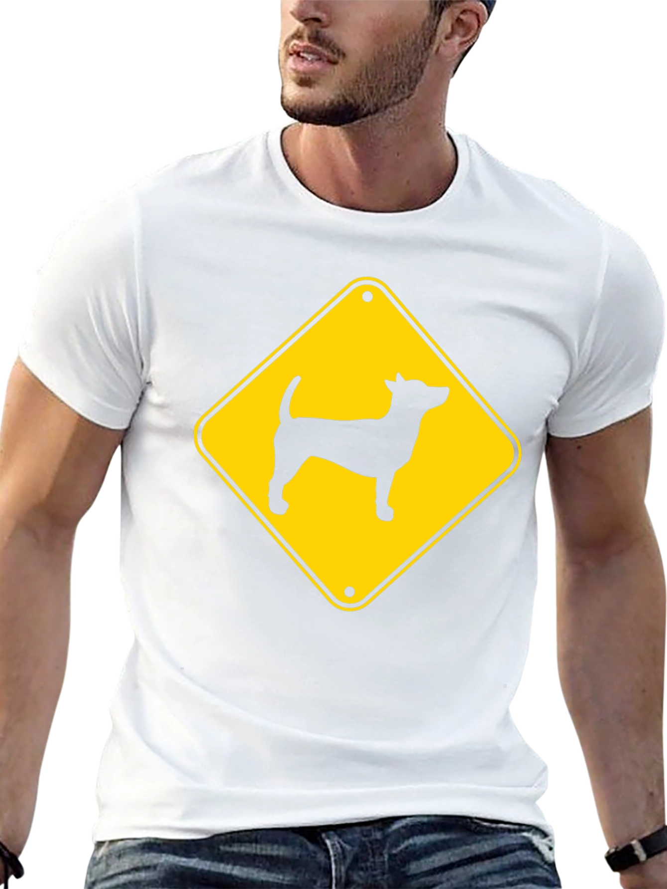 Dog Crossing Black T-Shirt