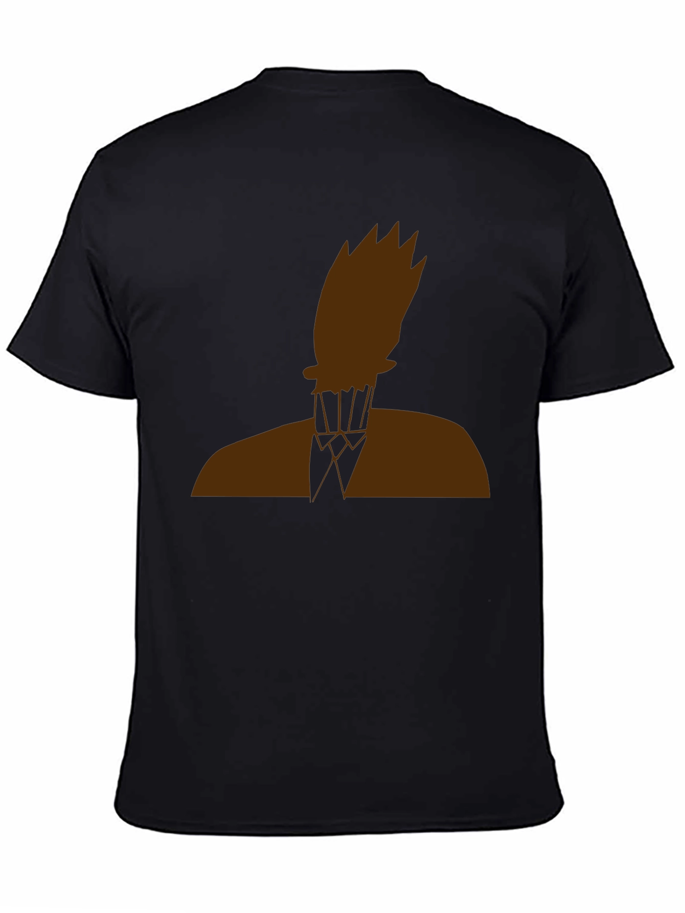 Abstract Silhouette Graphic Tee - Black