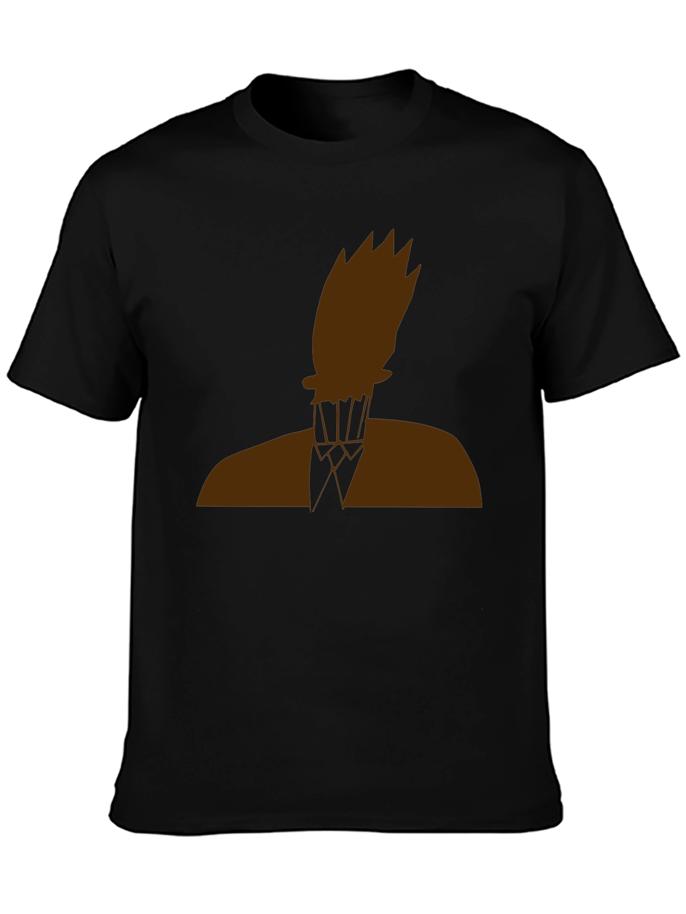 Abstract Silhouette Graphic Tee - Black