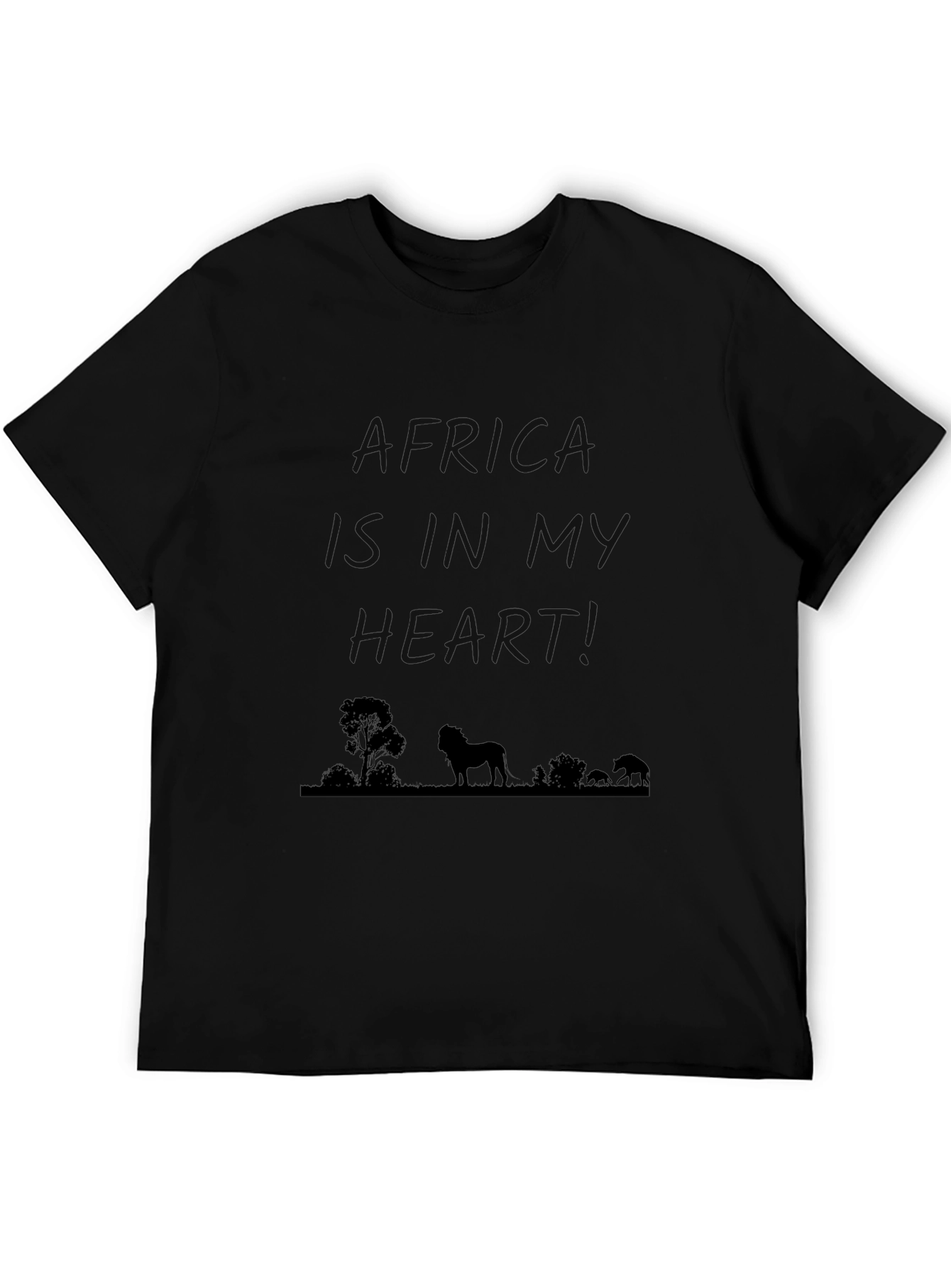 Africa Is In My Heart Black Graphic Tee