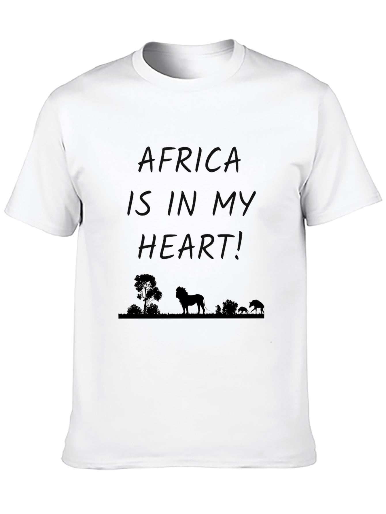 Africa Is In My Heart Black Graphic Tee
