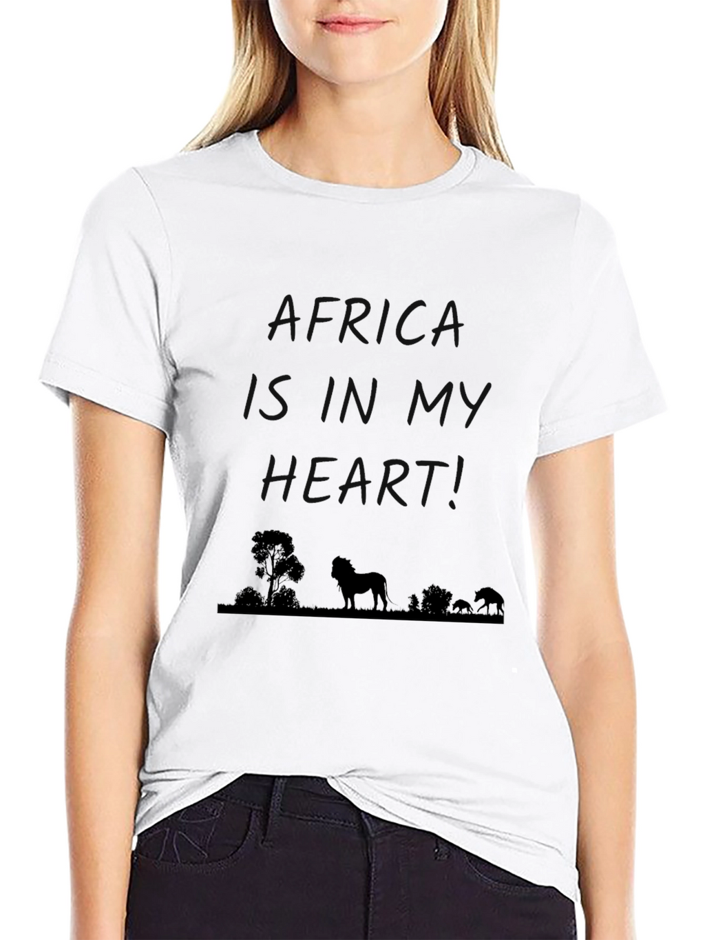 Africa Is In My Heart Black Graphic Tee