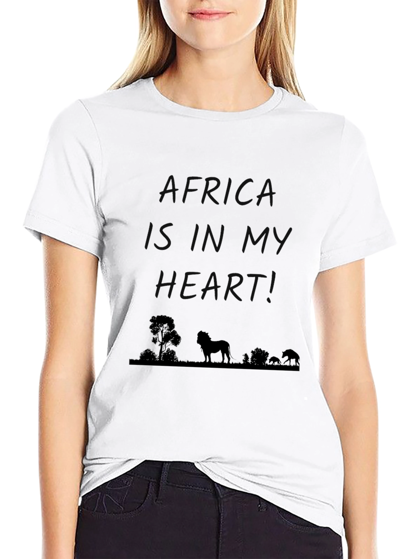 Africa Is In My Heart Black Graphic Tee