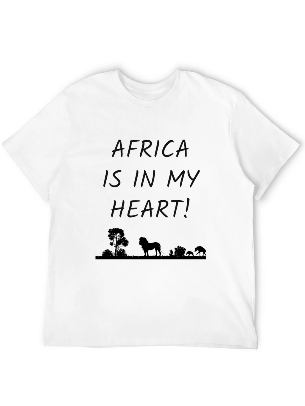 Africa Is In My Heart Black Graphic Tee