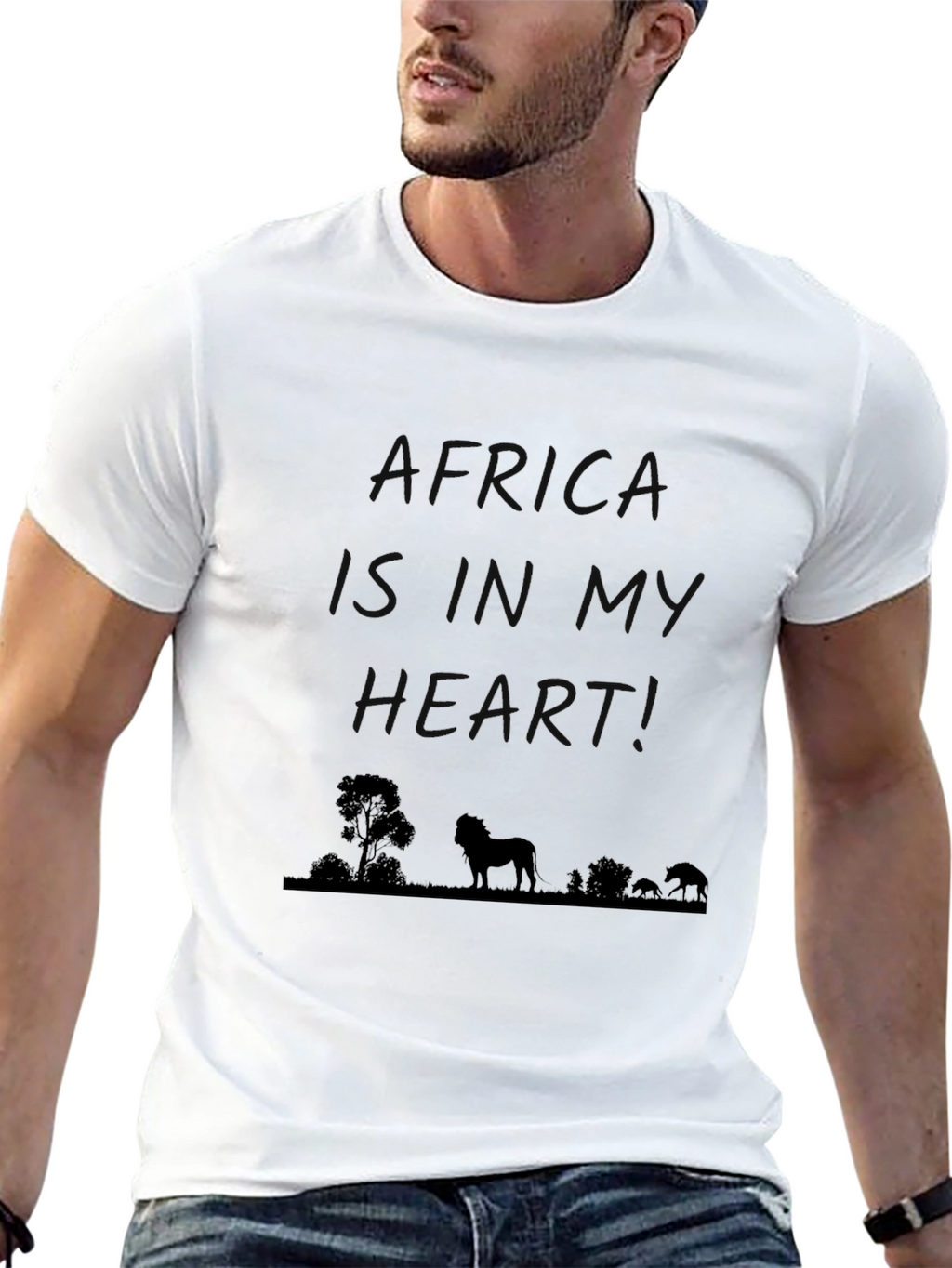 Africa Is In My Heart Black Graphic Tee