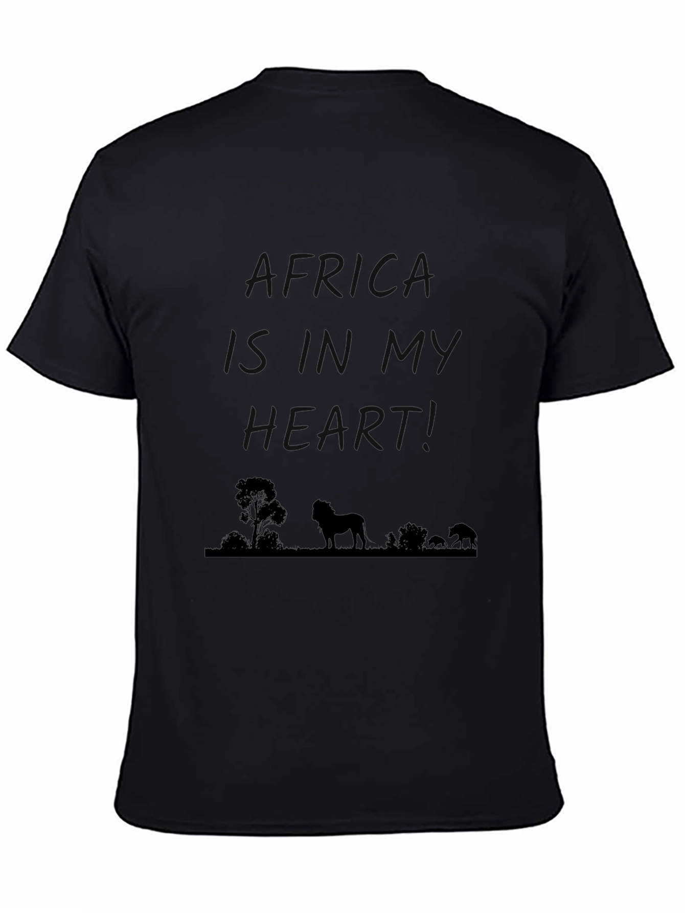 Africa Is In My Heart Black Graphic Tee