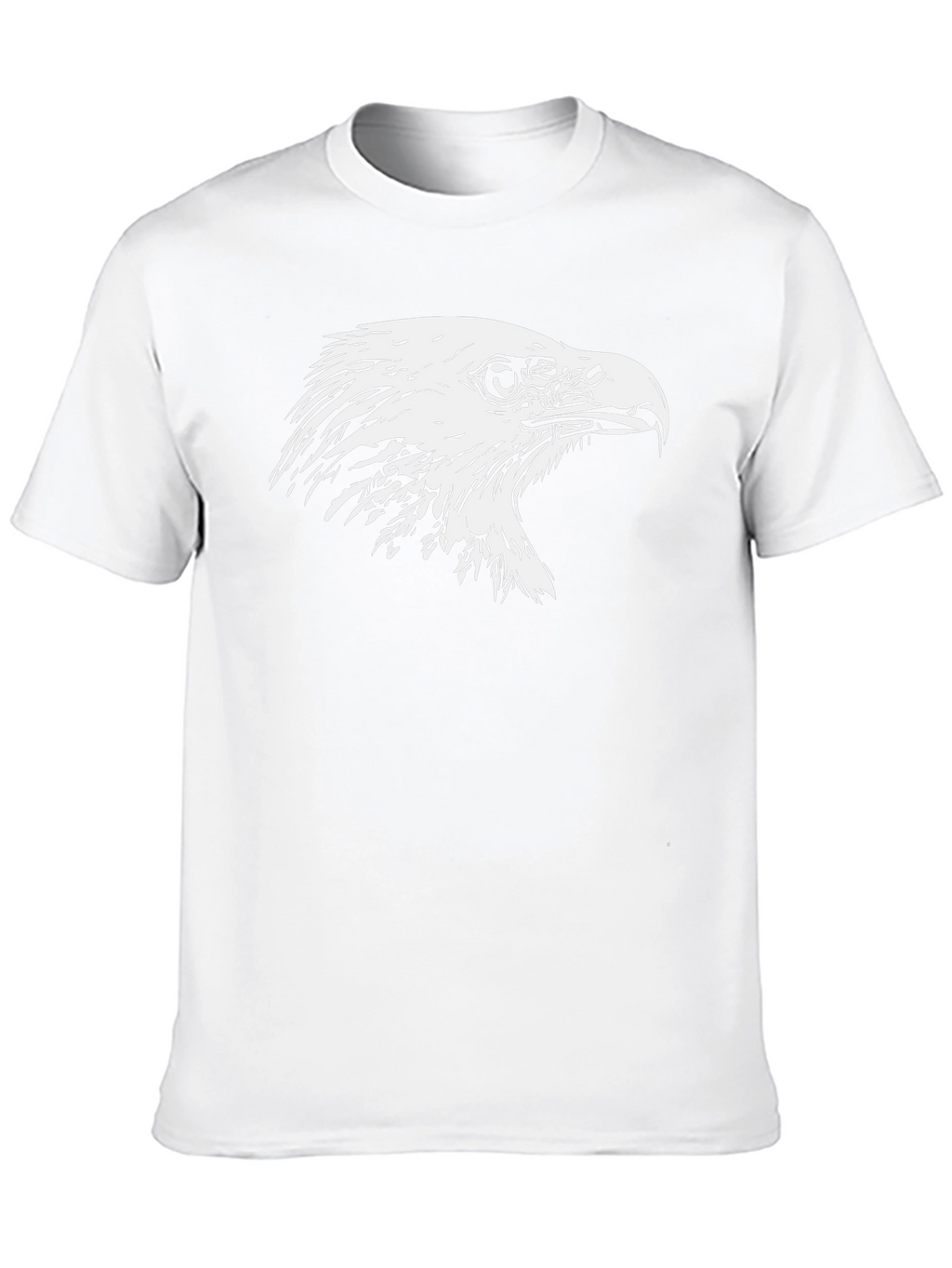 Bald Eagle Graphic Print Black T-Shirt