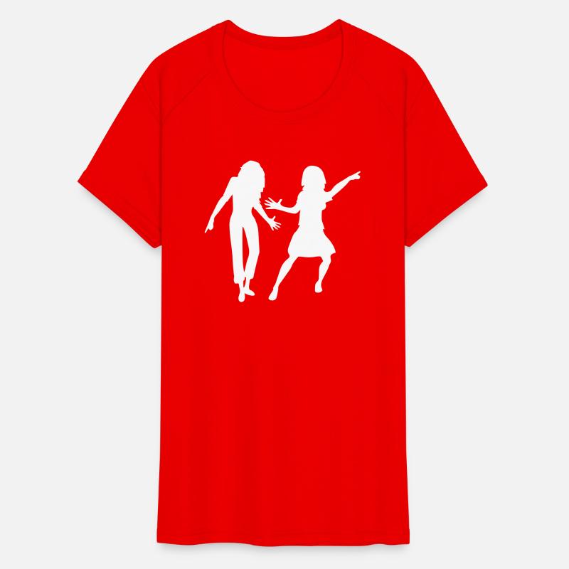 2 Party Women Friends Crew Dancing Team Silhouette