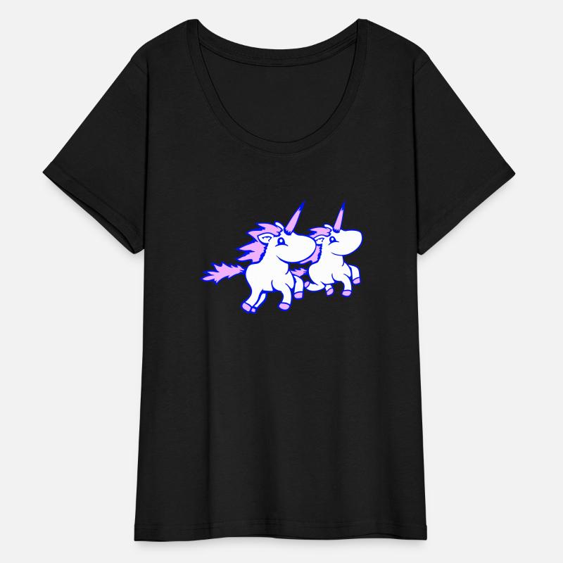 2 unicorns team riding fast gallop crew friends
