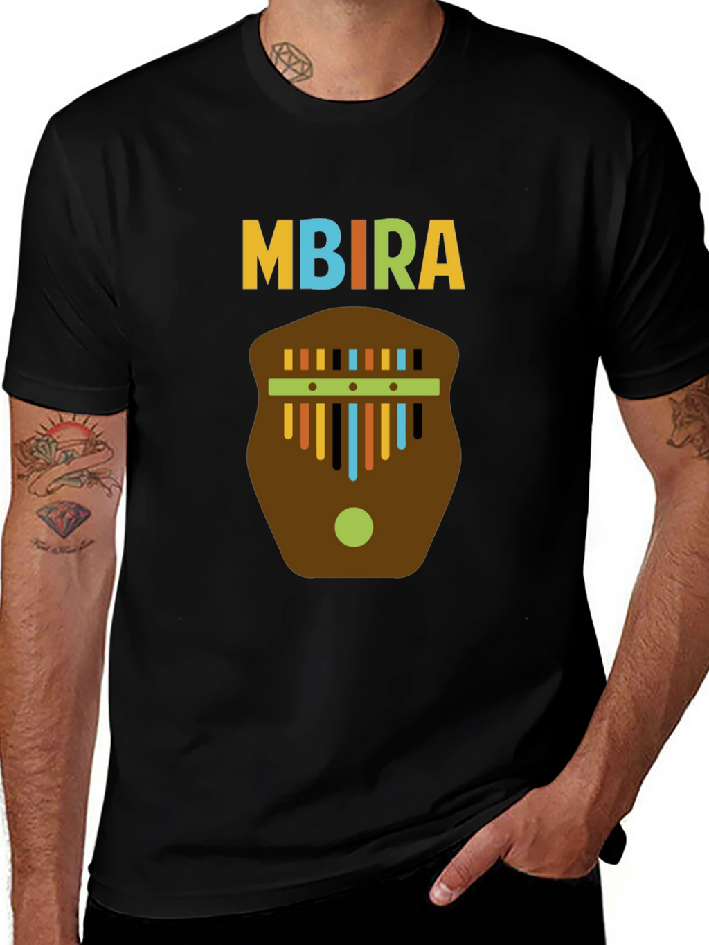Mbira T-Shirt - Unique African Instrument Design