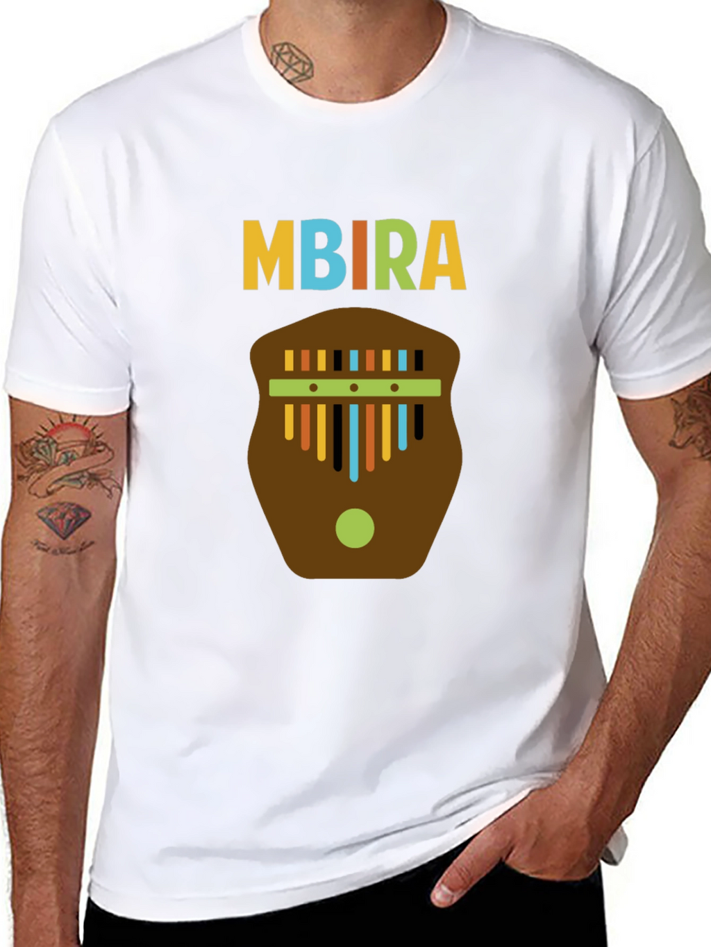 Mbira T-Shirt - Unique African Instrument Design