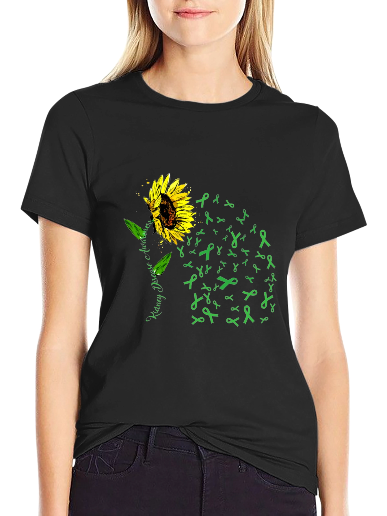 Kidney Disease Awareness Sunflower T-Shirt