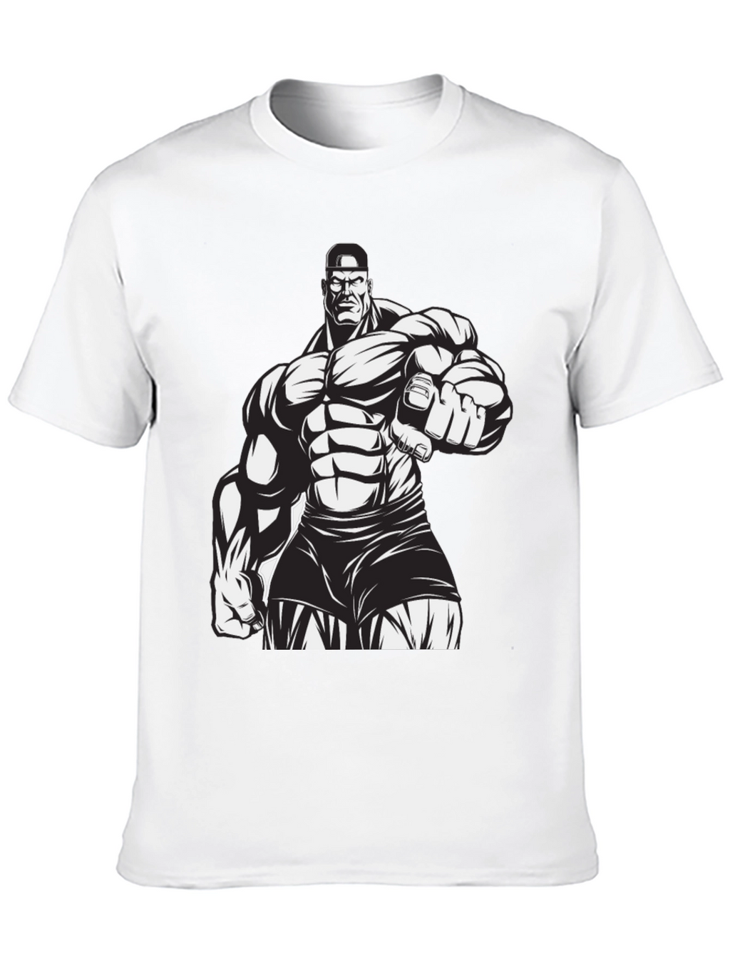 Muscle Man Graphic Black T-Shirt