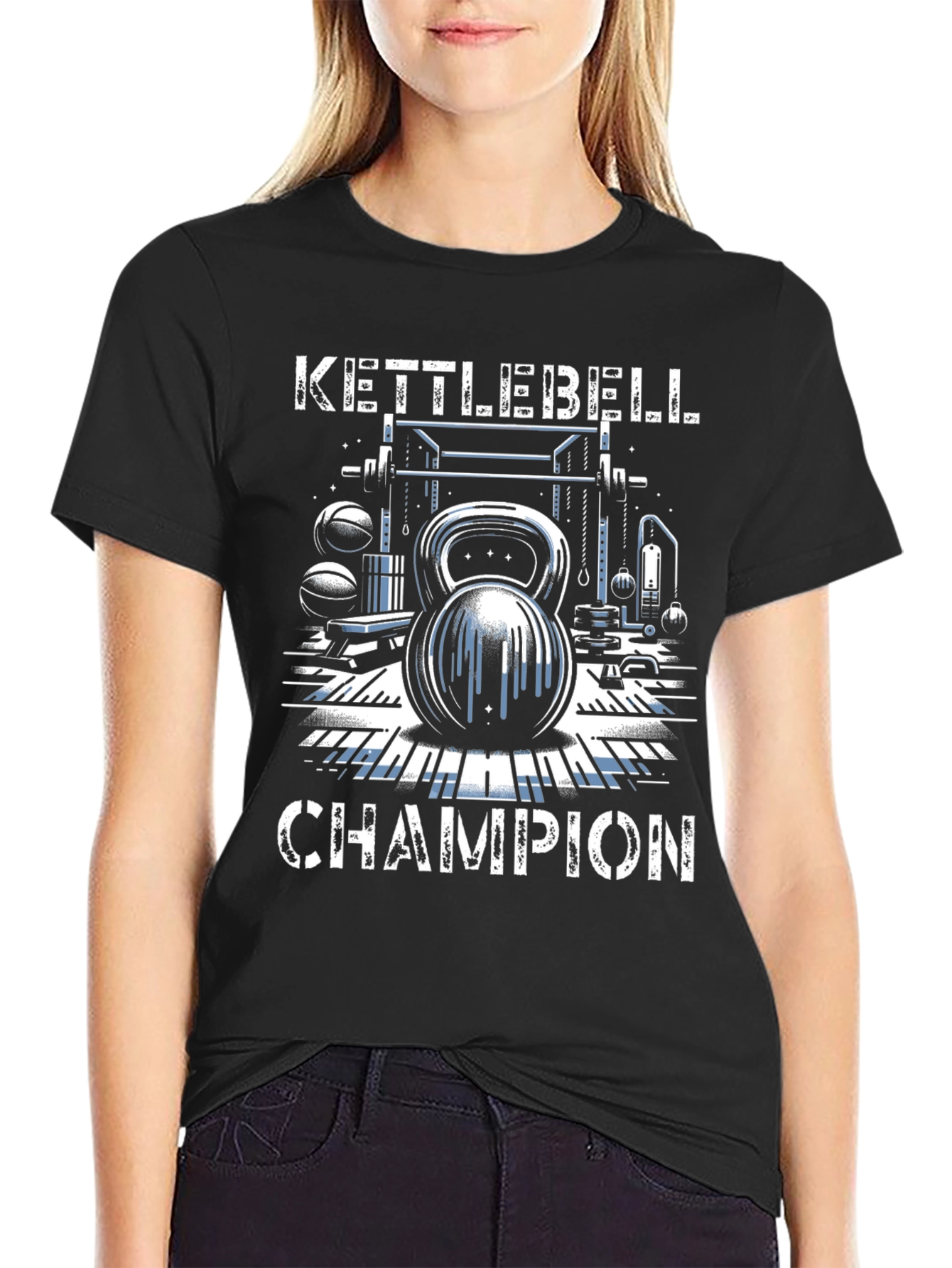Kettlebell Champion Graphic T-Shirt - Gym Fitness Apparel