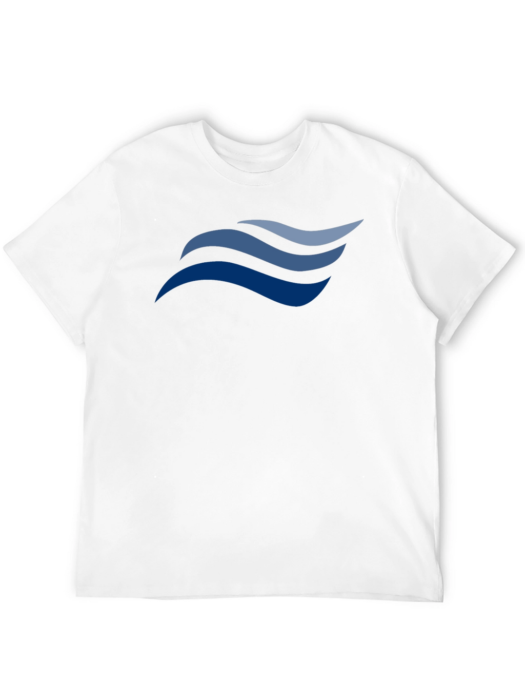 Stylish Black T-Shirt with Wave Design