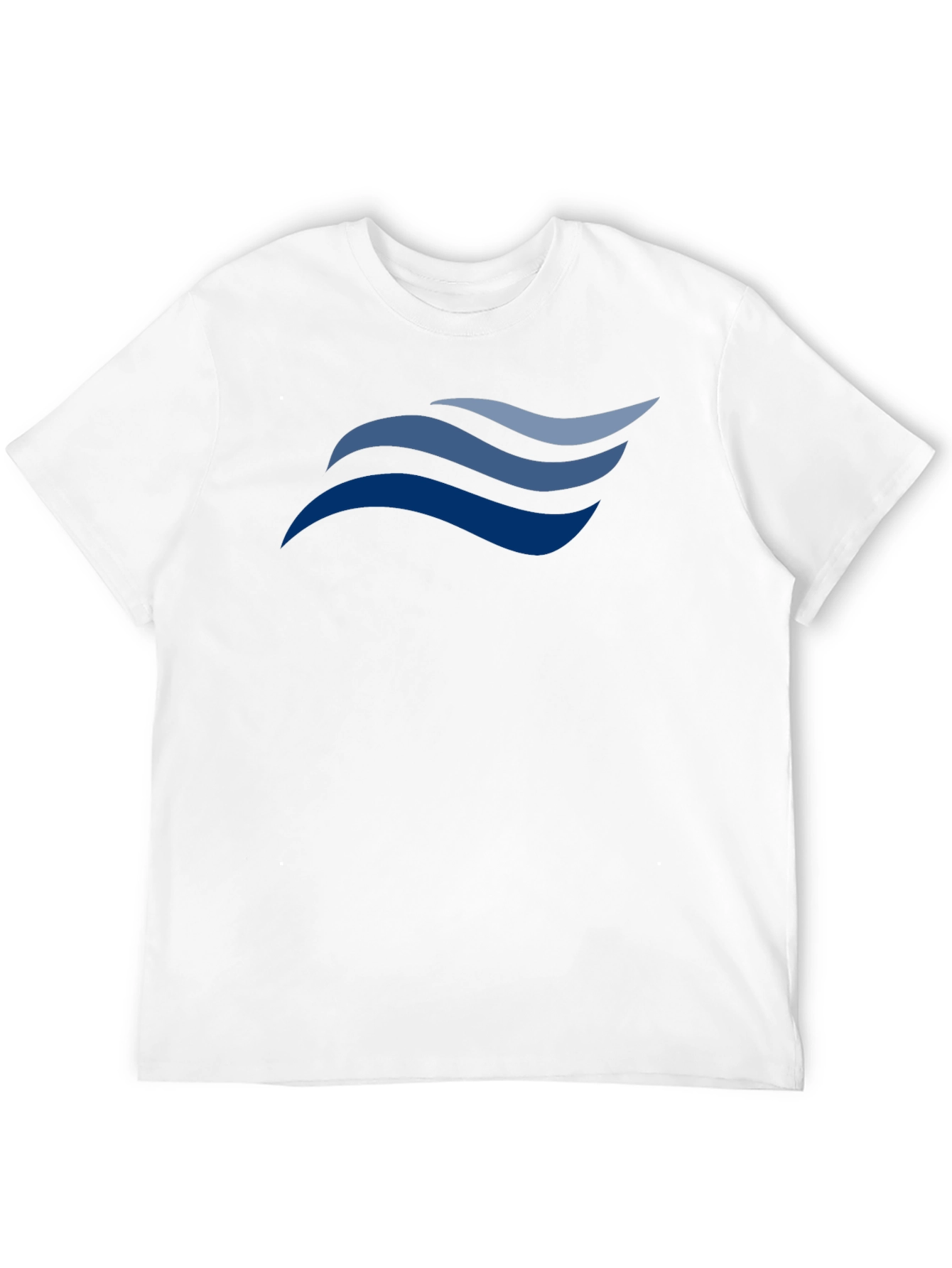 Stylish Black T-Shirt with Wave Design
