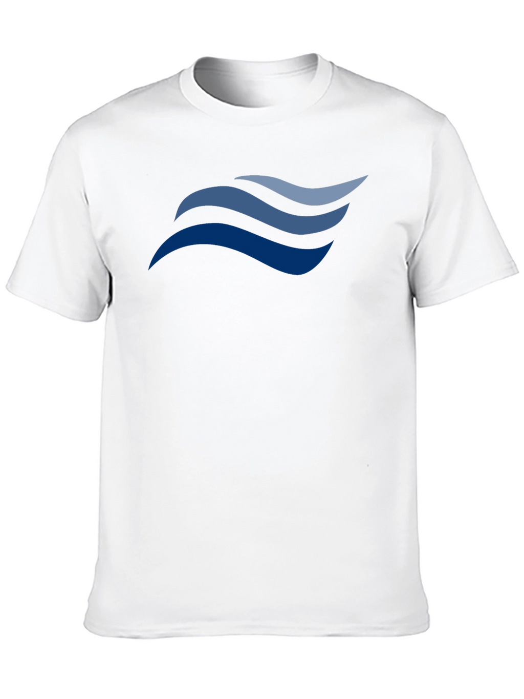 Stylish Black T-Shirt with Wave Design