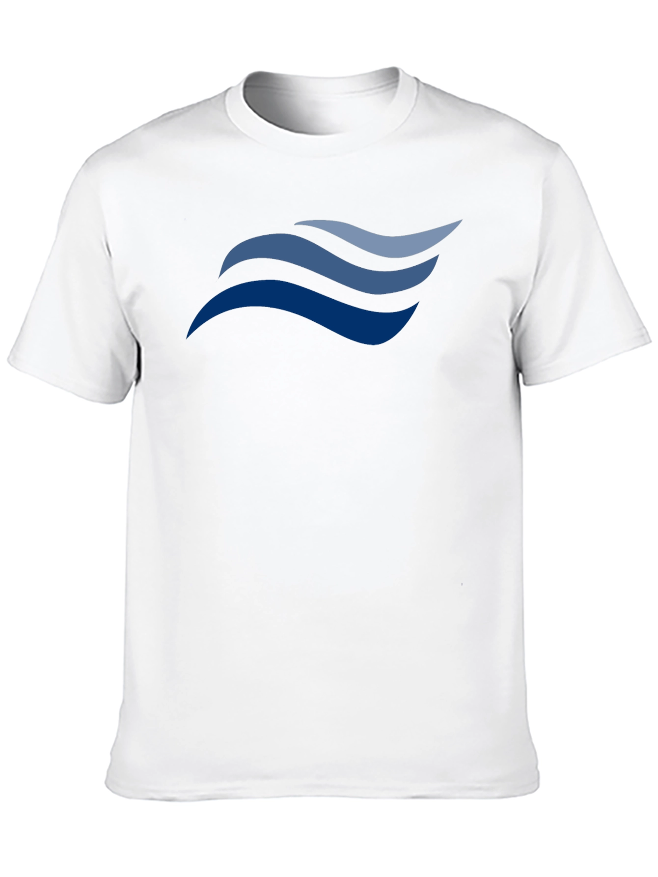 Stylish Black T-Shirt with Wave Design