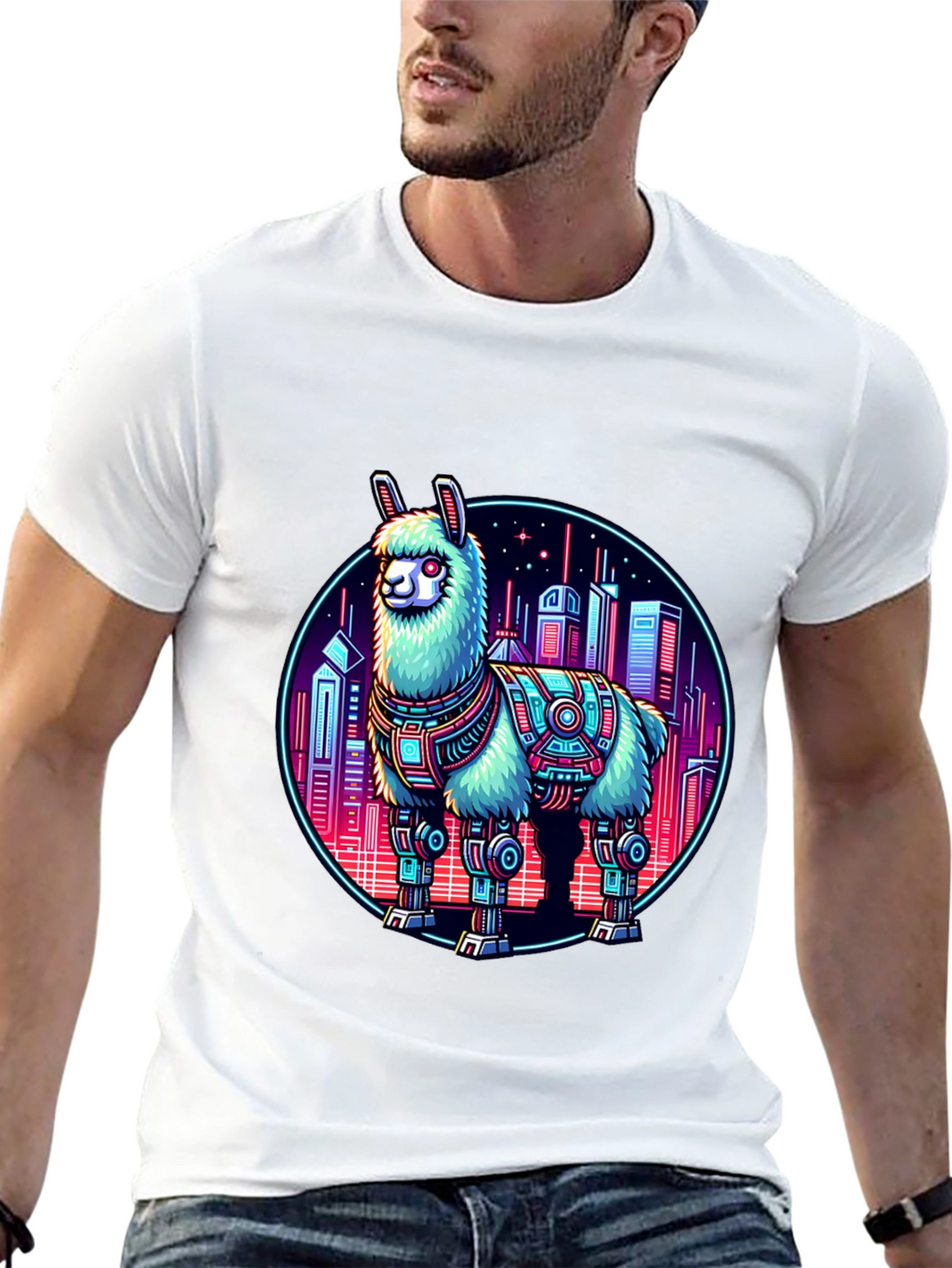 Cyberpunk Llama T-Shirt