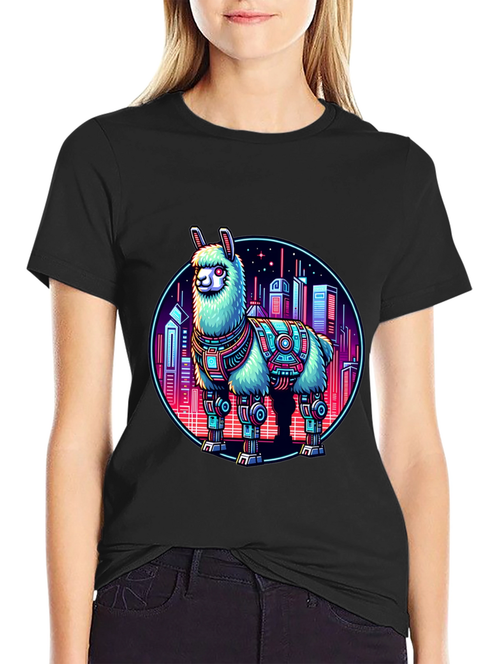 Cyberpunk Llama T-Shirt
