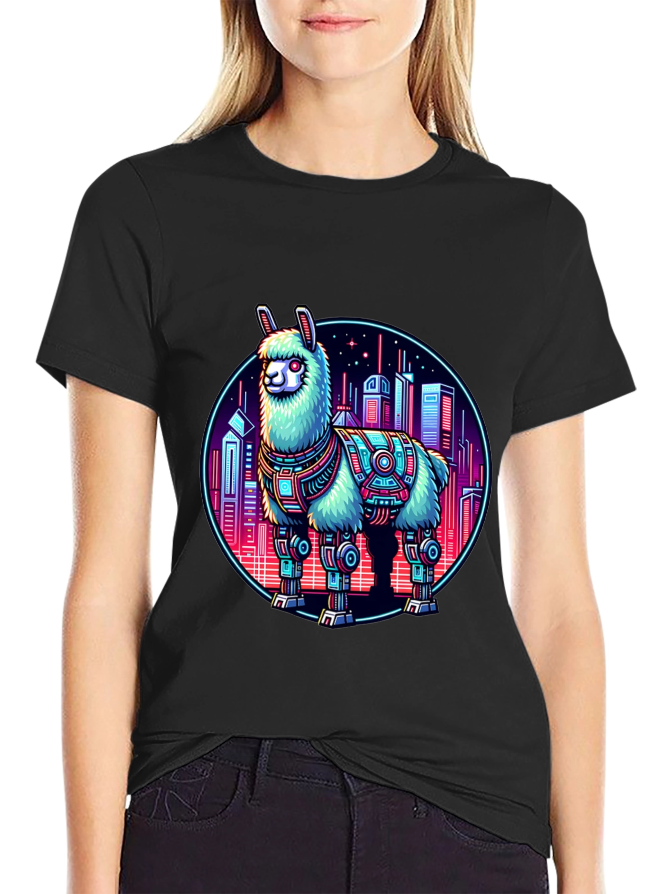 Cyberpunk Llama T-Shirt