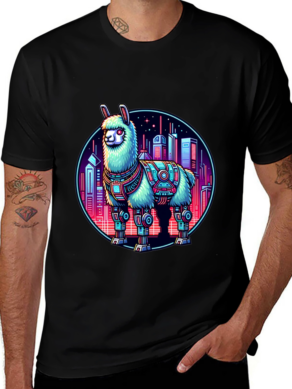 Cyberpunk Llama T-Shirt