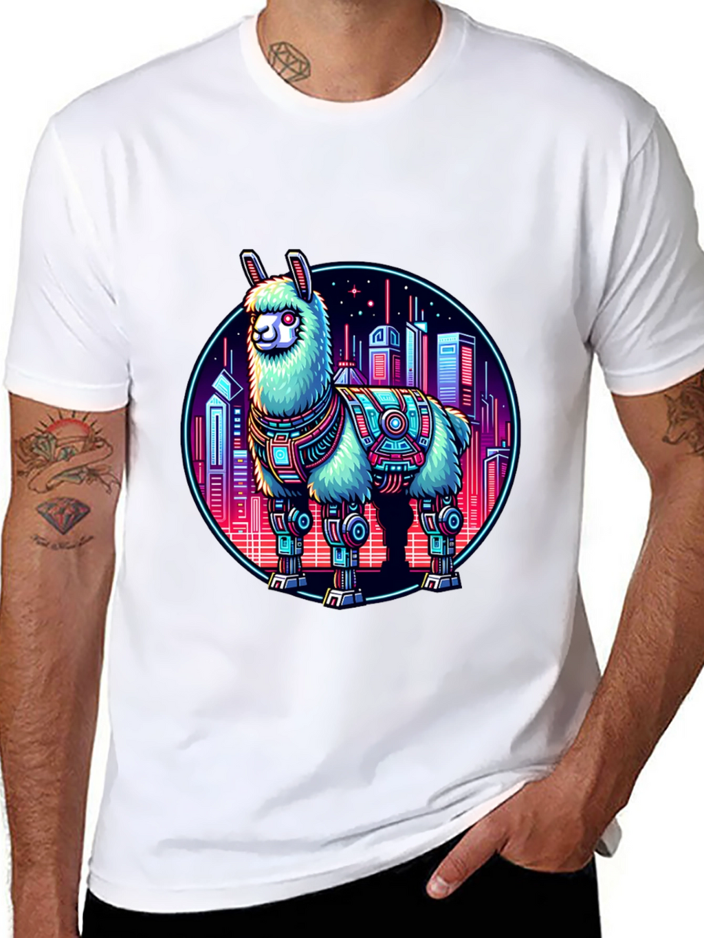 Cyberpunk Llama T-Shirt