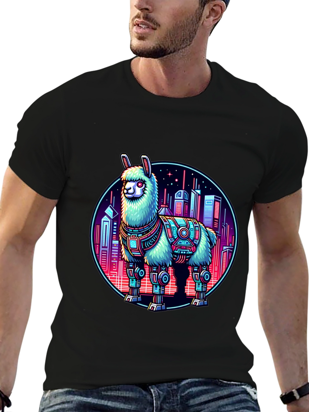 Cyberpunk Llama T-Shirt