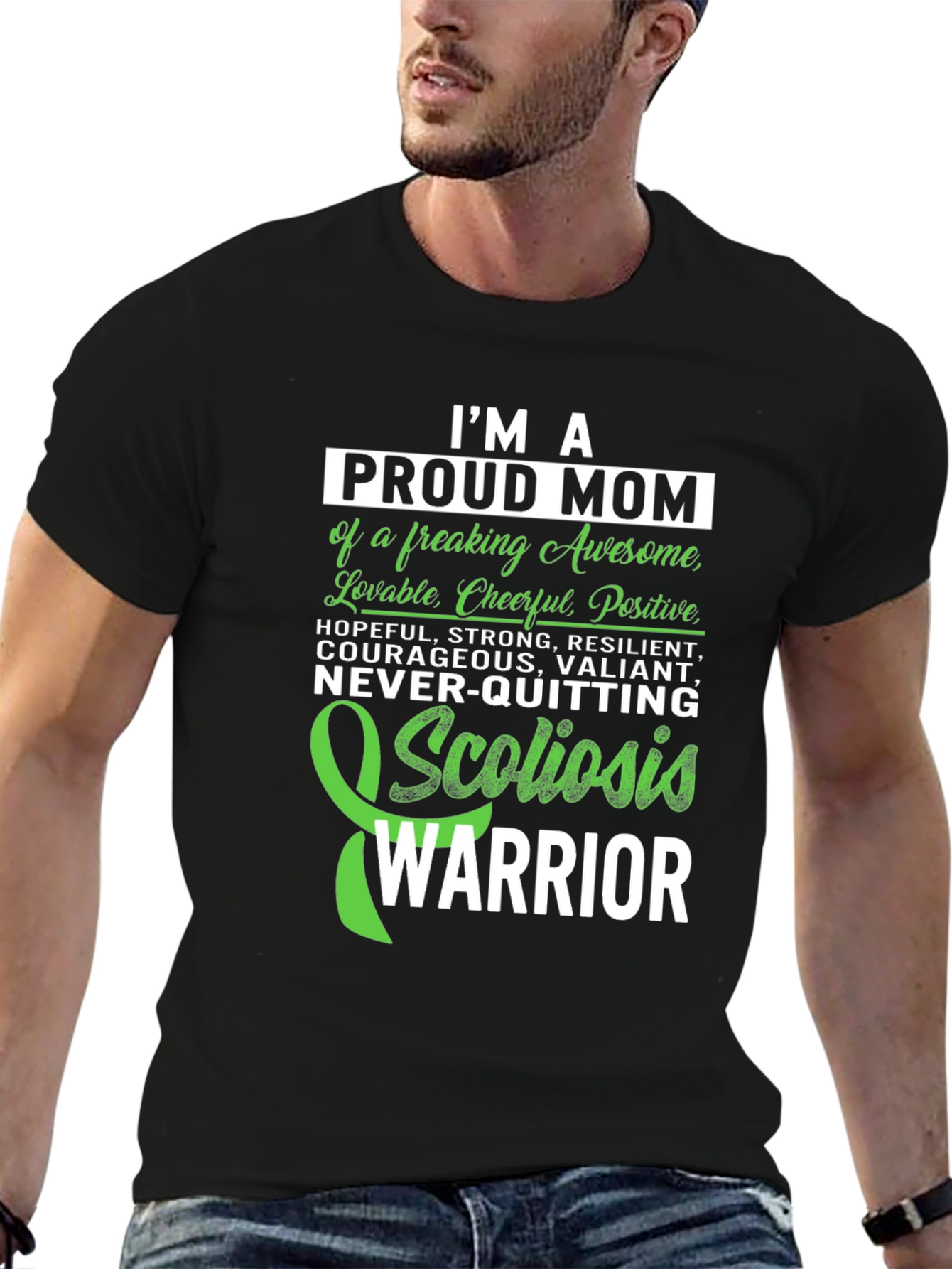 Proud Mom Scoliosis Warrior T-Shirt