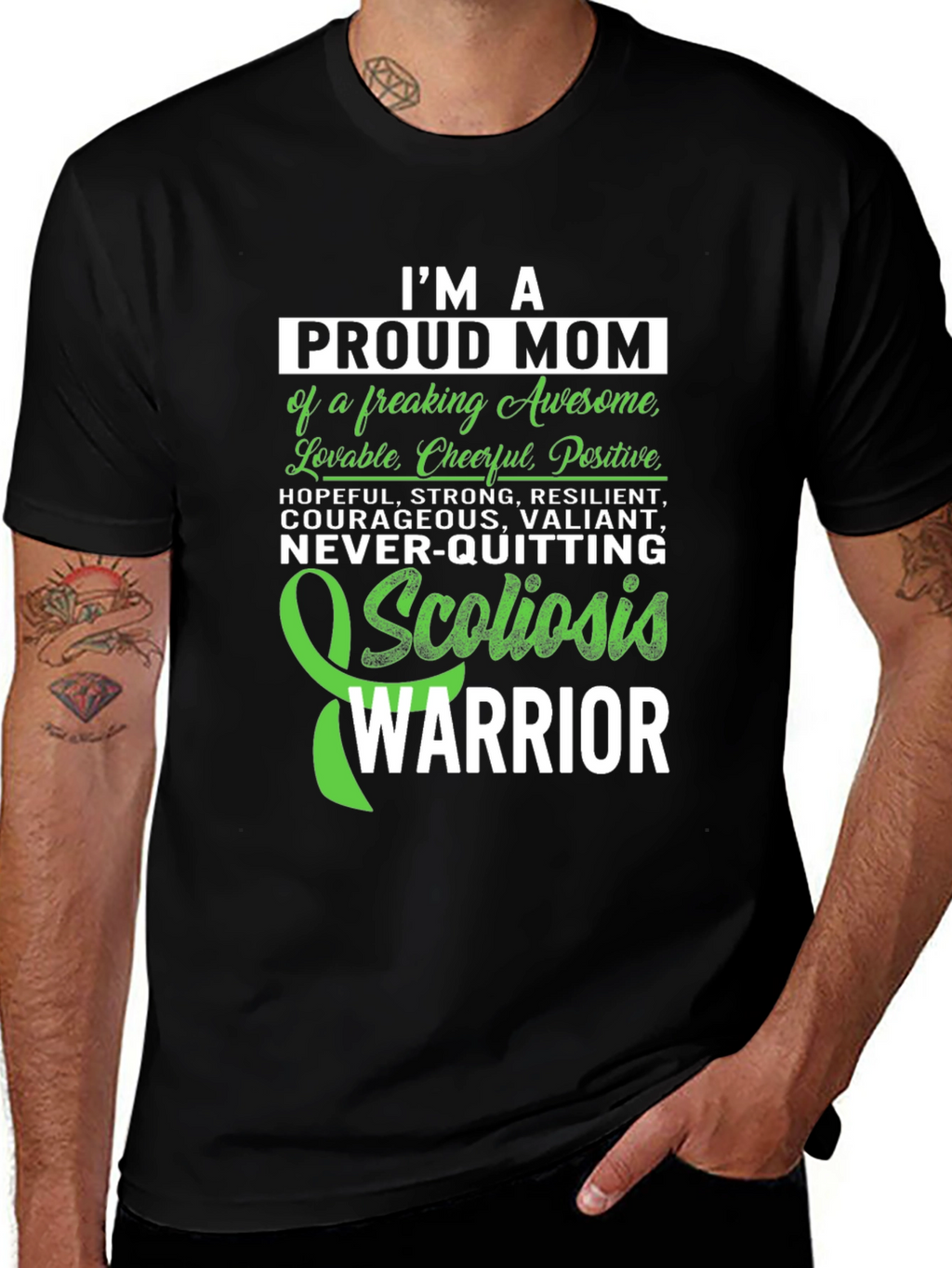 Proud Mom Scoliosis Warrior T-Shirt